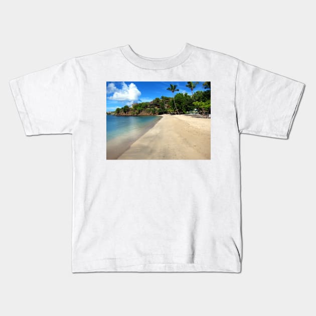 Lance aux Epines Beach, Grenada. Kids T-Shirt by JohnDalkin